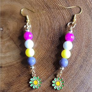 Hippie Happy Boho Daisy Earrings 💖🌼🌈 ✌️
